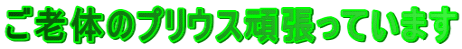 ご老体のプリウス頑張っています