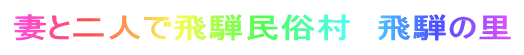 妻と二人で飛騨民俗村　飛騨の里